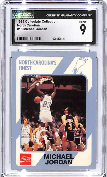 1989 Collegiate Collection North Carolina Michael Jordan #15 CGC 9