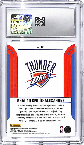 2023-24 Donruss Shai Gilgeous-Alexander Franchise Features #18 CCG 10 Thunder
