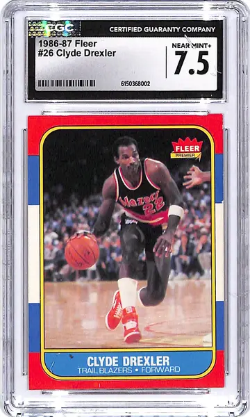 1986-87 Fleer Clyde Drexler #26 CGC 7.5 Trail Blazers