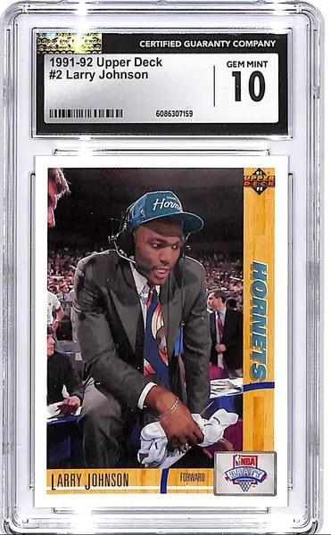 1991-92 Upper Deck Larry Johnson #2 Rookie RC CGC 10 Hornets