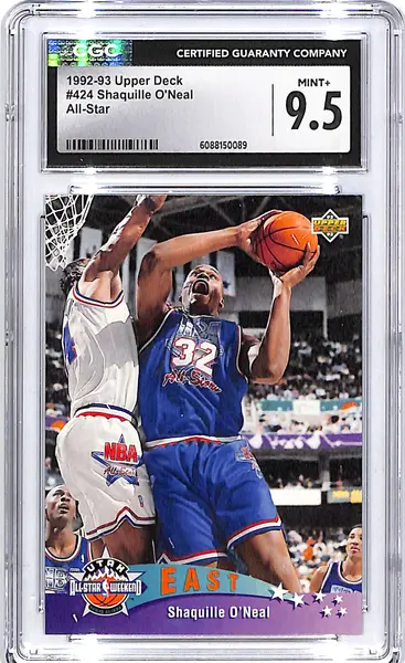 1992-93 Upper Deck Shaquille O'Neal All Star Rookie RC #424 CGC 9.5 Magic
