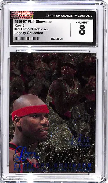1996-97 Flair Showcase Clifford Robinson Row 0 Legacy Collection /150 CGC 8 Trail Blazers