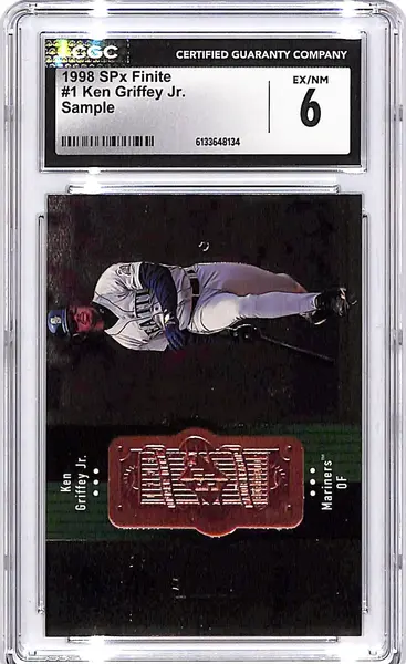 1998 SPx Finite Ken Griffey Jr Sample CGC 6 Mariners