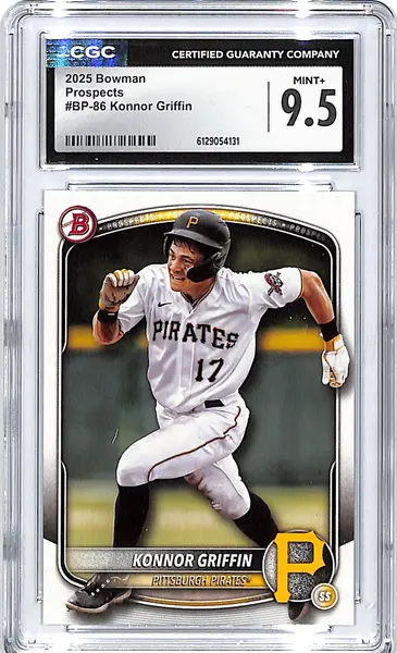 2025 Bowman Konnor Griffin Prospects Rookie BP-86 CGC 9.5 Pirates