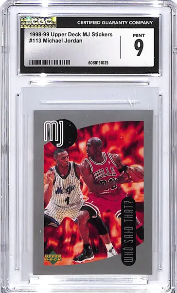 1998-99 Upper Deck MJ Stickers Michael Jordan #113 CGC 9 Bulls