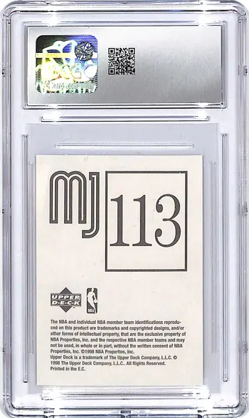 1998-99 Upper Deck MJ Stickers Michael Jordan #113 CGC 9 Bulls