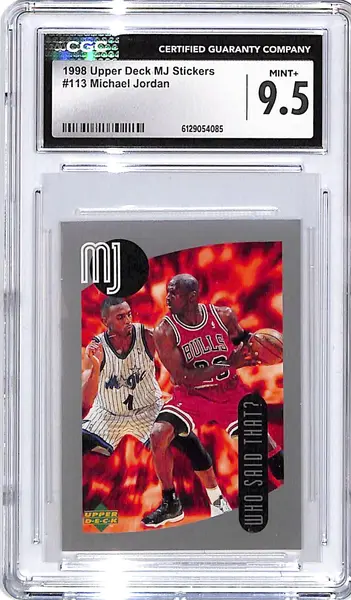 1998-99 Upper Deck MJ Stickers Michael Jordan #113 CGC 9.5 Bulls