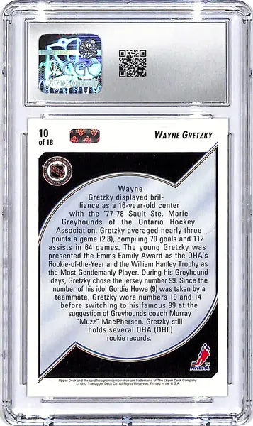 1992-93 Upper Deck Wayne Gretzky Heroes #10 CGC 10
