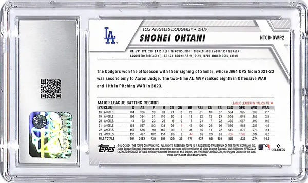 2024 Topps National Trading Card Day Shohei Ohtani CGC 10 Dodgers