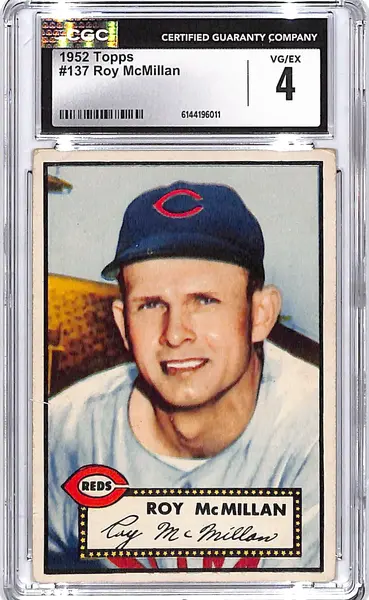 1952 Topps Roy McMillan #137 CGC 4 Reds
