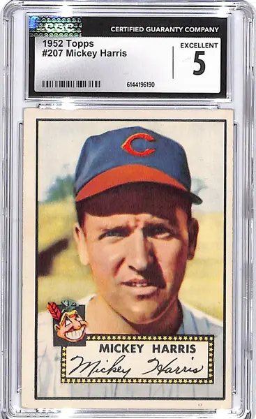 1952 Topps Mickey Harris #207 CGC 5 Indians