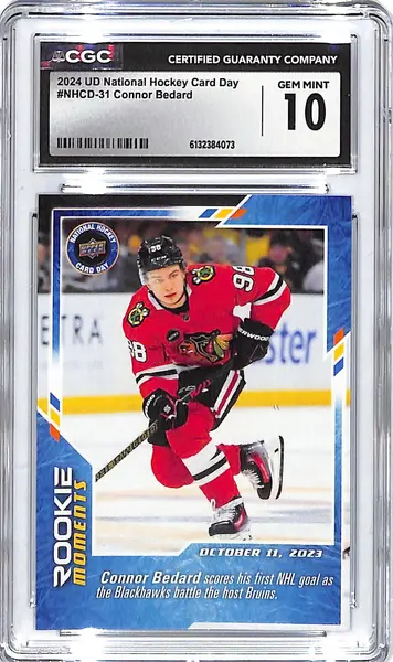2024 Connor Bedard Upper Deck National Card Day #NHCD-31 CGC Gem Mint 10