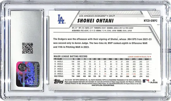 2024 Topps National Trading Card Day Shohei Ohtani CGC 10 Dodgers