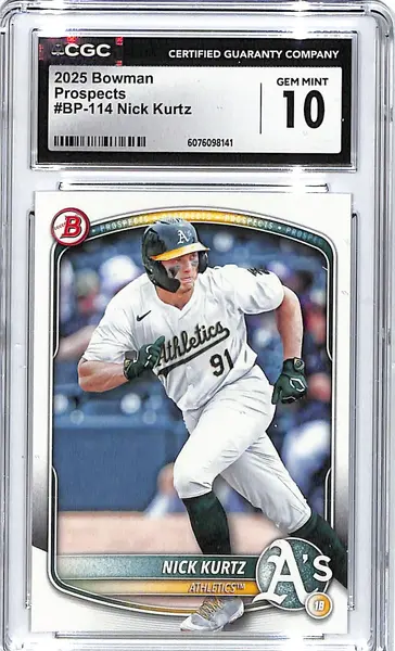 2025 Nick Kurtz Bowman Prospects #BP-114 CGC Gem Mint 10
