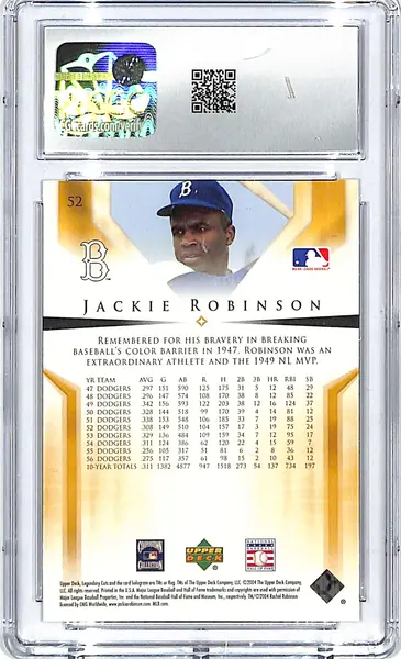 2004 SP Legendary Cuts Jackie Robinson #52 CGC 9.5 Dodgers