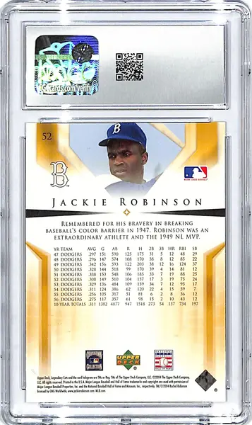 2004 SP Legendary Cuts Jackie Robinson #52 CGC 9.5 Dodgers