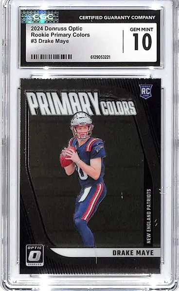 2024 Donruss Optic Drake Maye Rookie Primary Colors #3 CGC 10 Patriots