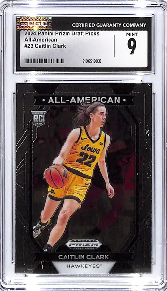 2024 Prizm Draft Picks Caitlin Clark All American Rookie RC #23 CGC 9 Iowa Hawkeyes