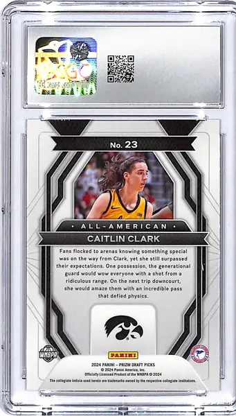 2024 Prizm Draft Picks Caitlin Clark All American Rookie RC #23 CGC 9 Iowa Hawkeyes