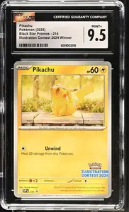 Pokemon 2025 Black Star Promos #214 Pikachu CGC 9.5