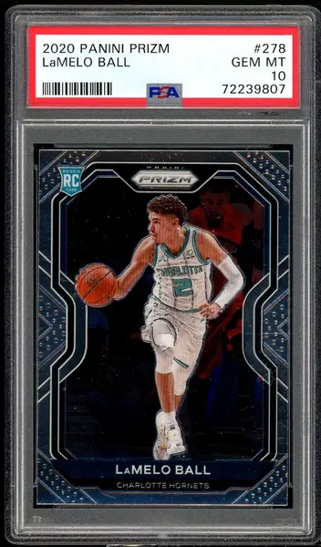 LaMelo Ball Rookie Card 2020-21 Panini Prizm #278 PSA 10 on