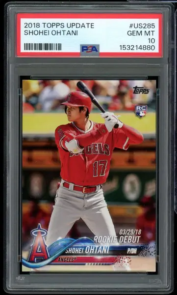 Shohei Ohtani Rookie Card 2018 Topps Update #US285 PSA 10