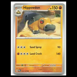 Hippowdon #53 2025 Scarlet - Violet Series - Prismatic Evolutions Common Pokemon
