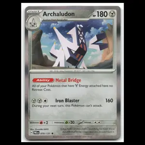 Archaludon #70 2025 Scarlet - Violet Series - Prismatic Evolutions Rare Pokemon