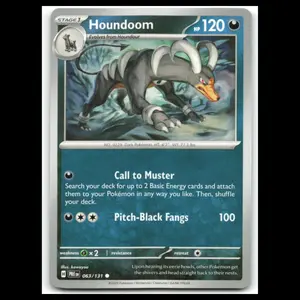 Houndoom #63 2025 Scarlet - Violet Series - Prismatic Evolutions Common Pokemon