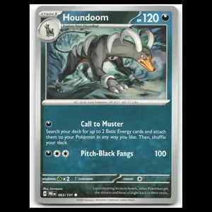 Houndoom #63 2025 Scarlet - Violet Series - Prismatic Evolutions Common Pokemon