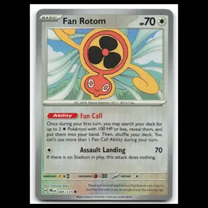 Fan Rotom #85 2025 Scarlet - Violet Series - Prismatic Evolutions Common Pokemon