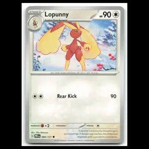 Lopunny #84 2025 Scarlet - Violet Series - Prismatic Evolutions Common Pokemon