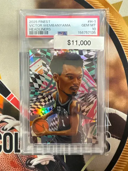 2025 Topps Finest NBA Victor Wembanyama Headliners SSP PSA 10