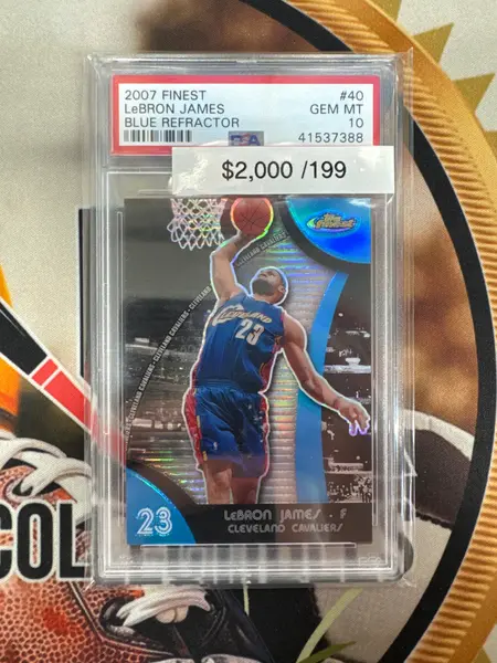 2007 Topps Finest NBA LeBron James Blue Refractor /199 PSA 10