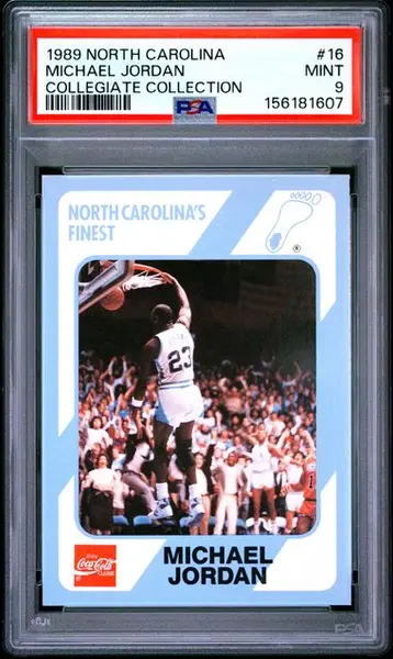 1989 North Carolina Michael Jordan Collegiate Collection #16 PSA 9
