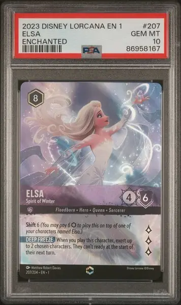 2023 Disney Lorcana Elsa Enchanted PSA 10