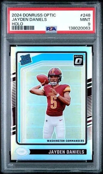 2024 Panini Donruss Optic Jayden Daniels RC Holo PSA 9