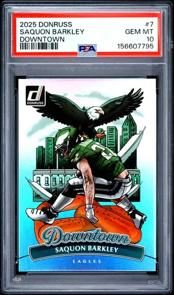 2025 Panini Donruss Downtown #7 Saquon Barkley PSA 10