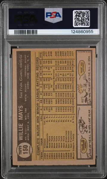 1961 Topps 150 Willie Mays PSA 5