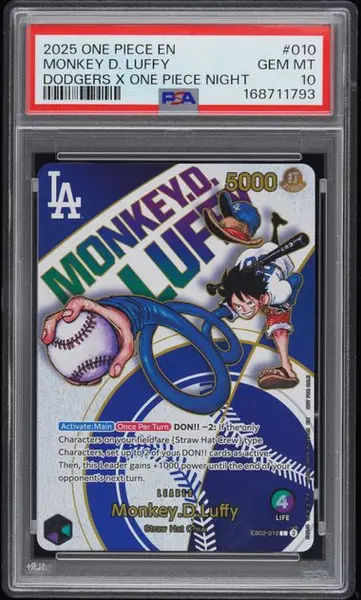 2025 One Piece Promos Monkey D. Luffy Dodgers One Piece Night