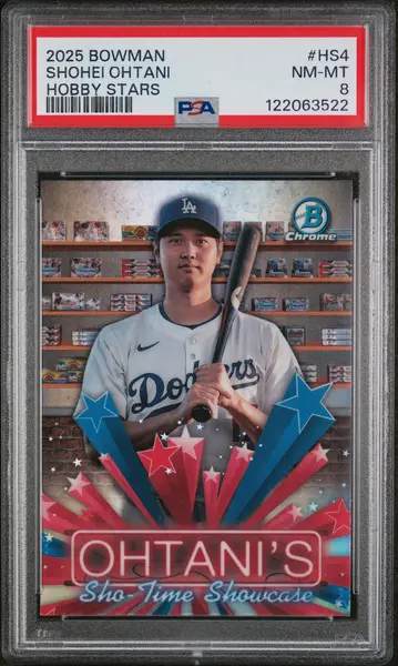 2025 Bowman Hobby Stars Hs4 Shohei Ohtani PSA 8