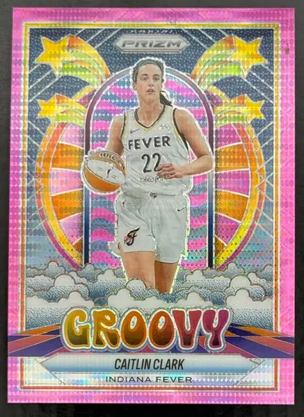 2025 Panini Prizm WNBA Caitlin Clark GROOVY Pink Pulsar Prizm /75