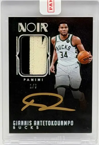 2024-25 Panini Noir Giannis Antetokounmpo Patch Auto 1/8