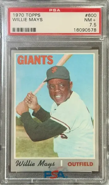 1970 Topps #600 Willie Mays PSA 7.5