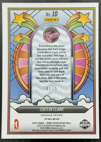 2025 Panini Prizm WNBA Caitlin Clark GROOVY Pink Pulsar Prizm /75