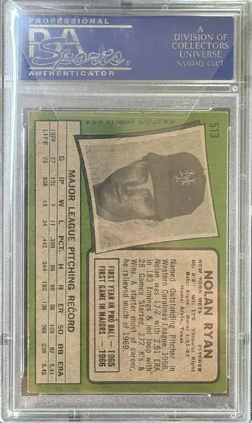 1971 Topps #513 Nolan Ryan PSA 6