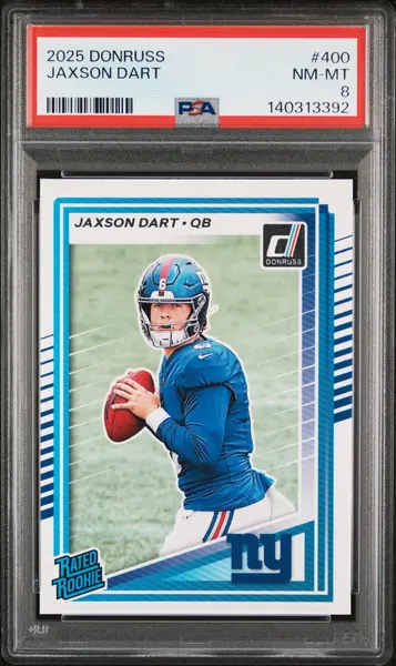 2025 Panini Donruss Jaxson Dart PSA 8