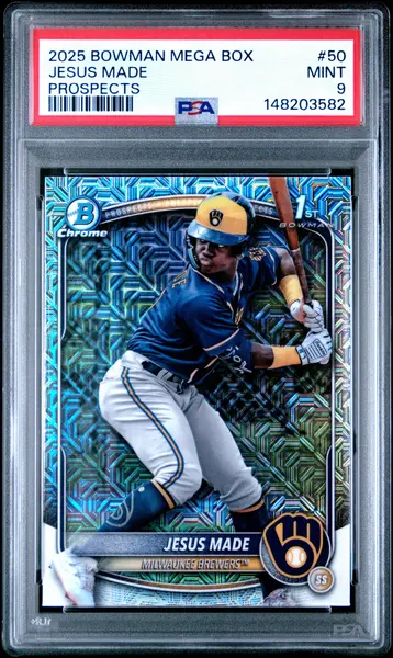 2025 Bowman Mega Box Chrome Prospects 50 Jesus Made PSA 9