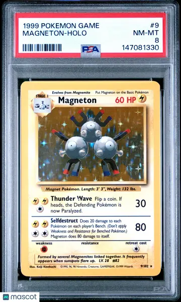 1999 Pokemon Game Magneton #9 PSA 8