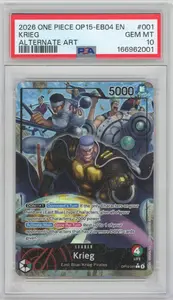 2026 OP15-EB04-Adventure on Kami's Island Krieg Alternate Art PSA 10